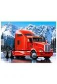 Malowanie po numerach - malowanie po numerach 40x50cm ciężarówka solo w górach zimą 1008722 - miniaturka - grafika 1