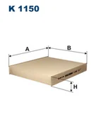 Filtry kabinowe - FILTRON Filtr kabinowy K1150 - miniaturka - grafika 1