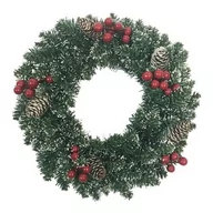 Ozdoby bożonarodzeniowe - Wieniec świąteczny Levante zielony, śr. 50 cm - miniaturka - grafika 1