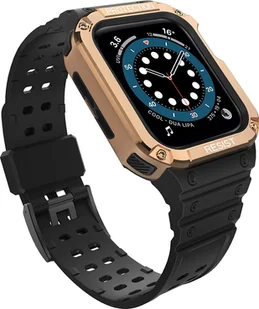 Hurtel Protect Strap Band opaska z etui do Watch 7 / 6 / 5 / 4 / 3 / 2 / SE (45 / 44 / 42mm) obudowa pancerny pokrowiec na zegarek czarny - Akcesoria do smartwatchy - miniaturka - grafika 1