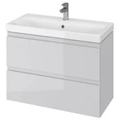 Szafki łazienkowe - Cersanit Moduo szafka slim 80 cm podumywalkowa szara S590-001-ECO - miniaturka - grafika 1