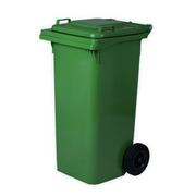 Kosze na śmieci - Pojemnik Na Odpady 120L Zielony - miniaturka - grafika 1