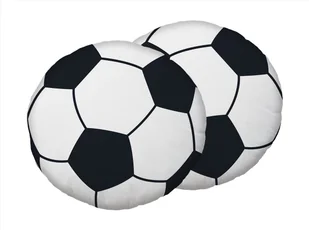 Poduszka 35 cm Football piłka biała czarna kształtka przytulanka - Kołdry i poduszki dla dzieci - miniaturka - grafika 1