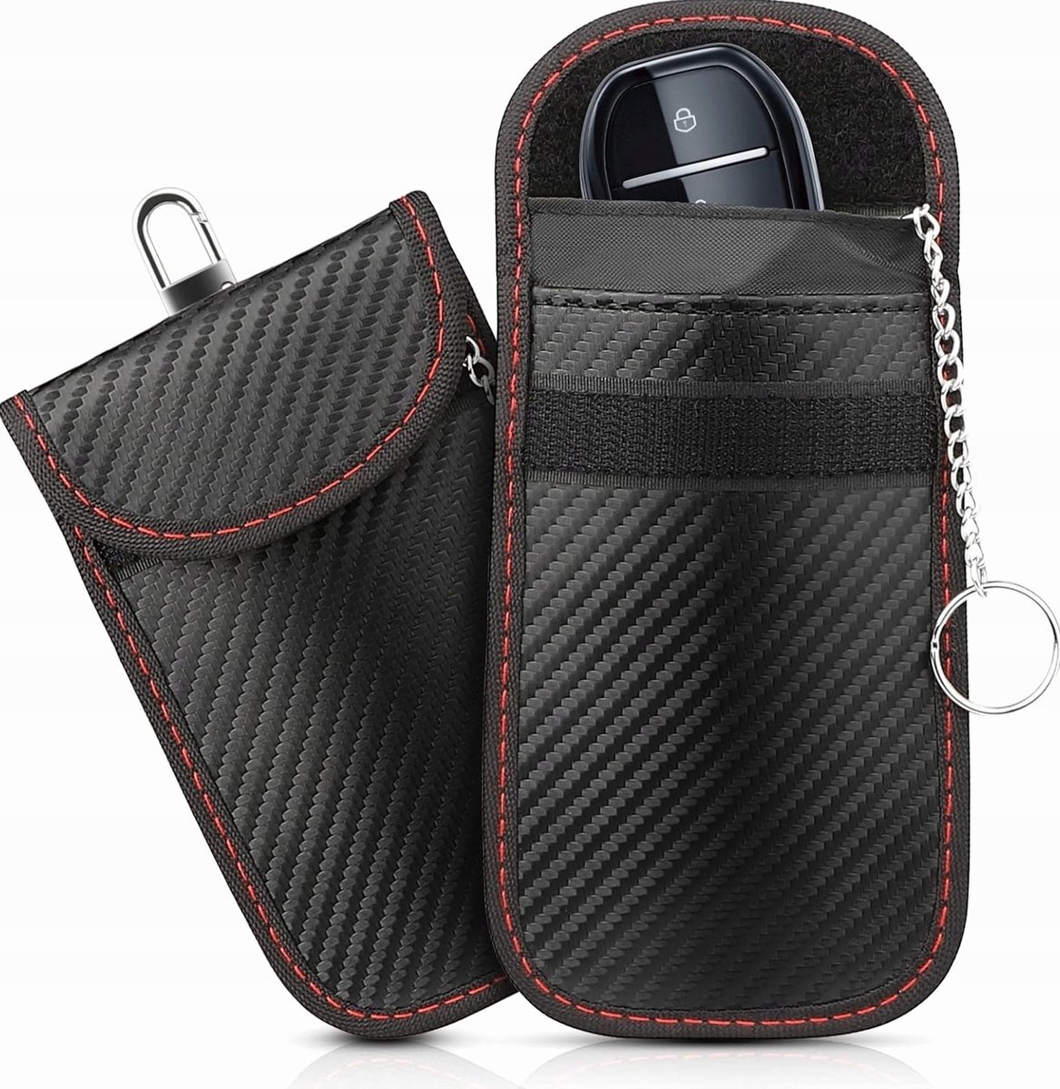 ETUI OCHRONNE NA KLUCZE SAMOCHODOWE 15X9CM 2 SZTUKI ANTYKRADZIEŻOWE