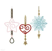 Scrapbooking - Zestaw wykrojników dpCraft ażurowe zawieszki 3 szt. - miniaturka - grafika 1