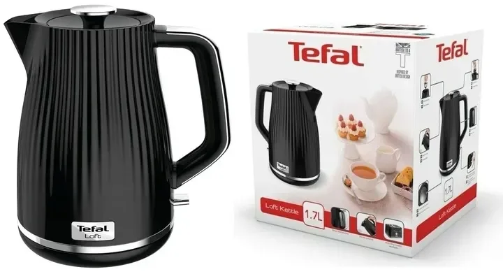 Czajnik Elektryczny Tefal Bezprzewodowy Mocny Loft Czarny 1,7l 2400w