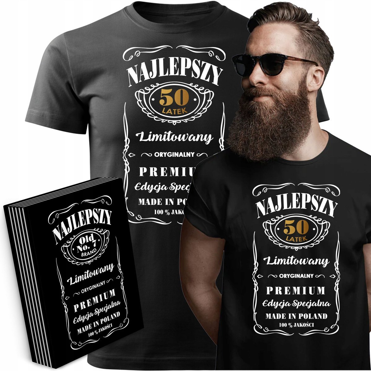 KOSZULKA JACK DANIELS 40 50 URODZINY PREZENT M Y4