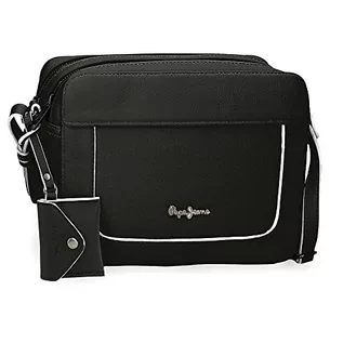 Torebki damskie - Pepe Jeans Jeny Equipaje – torba kurierska damska, czarna, 42 x 29 x 11 cm, torba na laptopa - grafika 1