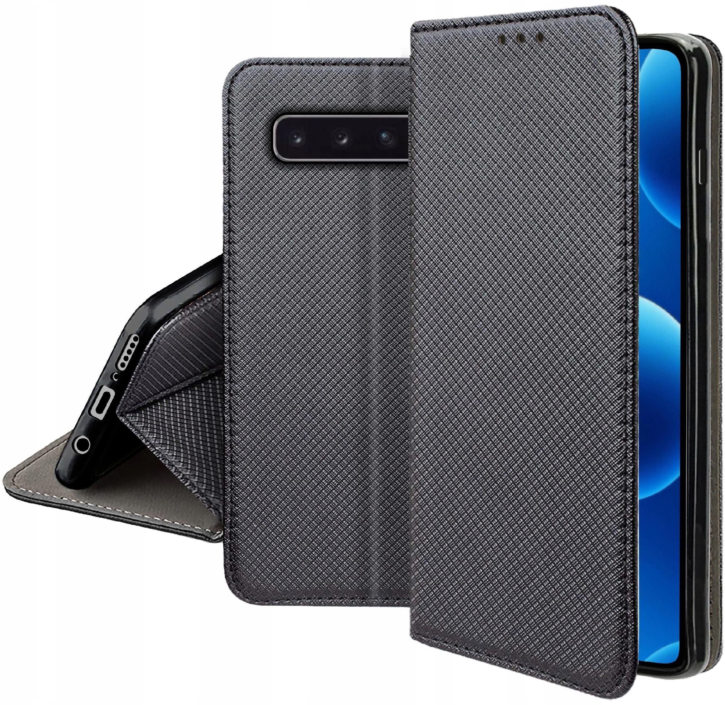 Etui z klapką do Samsung Galaxy S10 Zamykane Czarne Futerał