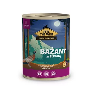 POKUSA Bażant ze Śliwką 800g Feel The Wild-monoproteinowa 89% mięsa - Mokra karma dla psów - miniaturka - grafika 1