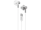 Słuchawki - SBS metalowe ze złączem USB Typ C Biały - miniaturka - grafika 1