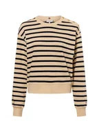 Bluzy damskie - Tommy Hilfiger Bluza damska Kobiety Bawełna beżowy|niebieski w paski, S - miniaturka - grafika 1