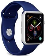 Akcesoria do zegarków - PURO Pasek sportowy elastyczny ICON do Apple Watch 42/44/45 mm (S/M & M/L) (granatowy) - miniaturka - grafika 1