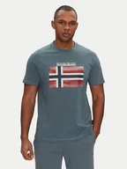 Koszulki męskie - Napapijri T-Shirt S-Lari NP0A4IE5G1Y1 Niebieski Regular Fit - miniaturka - grafika 1