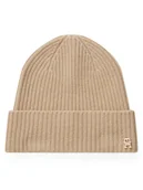 Czapki damskie - Tommy Hilfiger Czapka Th Cashmere AW0AW17772 Beżowy - miniaturka - grafika 1