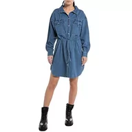 Sukienki - Replay sukienka jeansowa damska, 009 Medium Blue, S - miniaturka - grafika 1
