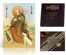Ikona religijna Święty Roch - patron chroniący od zarazy - Ikony i obrazy sakralne - miniaturka - grafika 1
