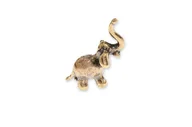 Figurki dekoracyjne - Mosiężna Figurka Słonika Talizman Amulet - miniaturka - grafika 1