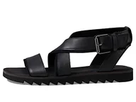 Sandały damskie - TOMS Sandały damskie Sidney Tread płaskie, Czarny, 43.5 EU - miniaturka - grafika 1