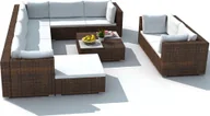 Meble ogrodowe - Elior zestaw mebli ogrodowych Daran, brązowy 4180 - miniaturka - grafika 1
