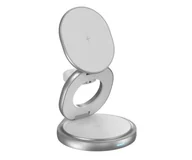 Ładowarki do telefonów - Silver Monkey MagCharger 3in1 foldable travel charging station W - darmowy odbiór w 22 miastach i bezpłatny zwrot Paczkomatem aż do 15 dni - miniaturka - grafika 1