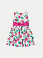 Sukienki i spódniczki dla dziewczynek - Mayoral Sukienka letnia 03919 Różowy Regular Fit - miniaturka - grafika 1