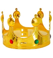 Zabawy w naśladowanie dorosłych - W WIDMANN MILANO Party Fashion 21056 - Luksusowa korona królewska dla dzieci, złota, dodatek do kostiumów karnawałowych, króla, księcia, księżniczki - miniaturka - grafika 1