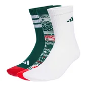 Skarpetki męskie - Skarpetki adidas Christmas Graphic Crew Sock Collegiate Green 3 Pack M - miniaturka - grafika 1