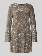 Sukienki - Sukienka koktajlowa o dopasowanym kroju z cekinowym obszyciem model ‘KAM’ - miniaturka - grafika 1