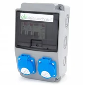 Rozdzielnie elektryczne - Rozdzielnica Elektryczna Budowlana Zabezpieczona 2*C16 Różnicówka Fi 0,03A - miniaturka - grafika 1