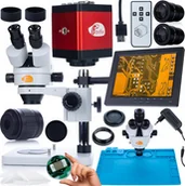 Mikroskopy i lupy - Mikroskop Rosfix ZESTAW MIKROSKOP OPTYCZNY MERCURY KAMERA HDMI FHD MATA UCHWYT WYŚWIETLACZ - miniaturka - grafika 1