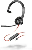 Słuchawki - Poly Blackwire 3310 Monaural USB-C Headset +USB-C/A Adapter 8X215AA - miniaturka - grafika 1