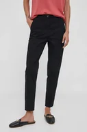 Spodnie damskie - Sisley spodnie damskie kolor czarny dopasowane high waist - miniaturka - grafika 1