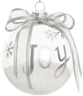 Bombki - 4 x szklane bombki choinkowe srebrne 10 cm komplet świąteczny - miniaturka - grafika 1