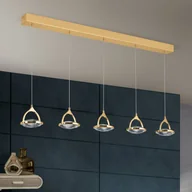 Lampy sufitowe - Żyrandol belka LED Moon, 5-pkt., złoty - miniaturka - grafika 1