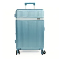 Walizki - Walizka podróżna średnia twarda Solier Nokiro 24' M - niebieski - miniaturka - grafika 1