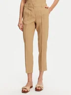Spodnie damskie - Marella Spodnie materiałowe Arles 2513131065 Beżowy Slim Fit - miniaturka - grafika 1