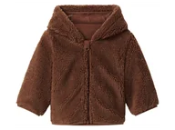 Bluzy i sweterki niemowlęce - Lupilu Bluza niemowlęca z polaru sherpa Brązowy 50/56 - miniaturka - grafika 1