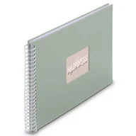 Albumy fotograficzne - Album HAMA Fine Art 9868 Białe kartki Szarozielony (50 stron) - miniaturka - grafika 1