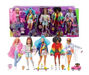 Mattel Barbie Extra Zestaw 5 Lalek Z Akcesoriami - Lalki dla dziewczynek - miniaturka - grafika 1
