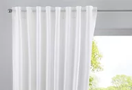 Zasłony - JENA zasłona z ukrytymi szlufkami, nieprzejrzysta, o wyglądzie lnu, nakrapiana, z uchwytem marszczącym, 100% poliester, biała, wys. x szer. 225 x 140 cm - miniaturka - grafika 1