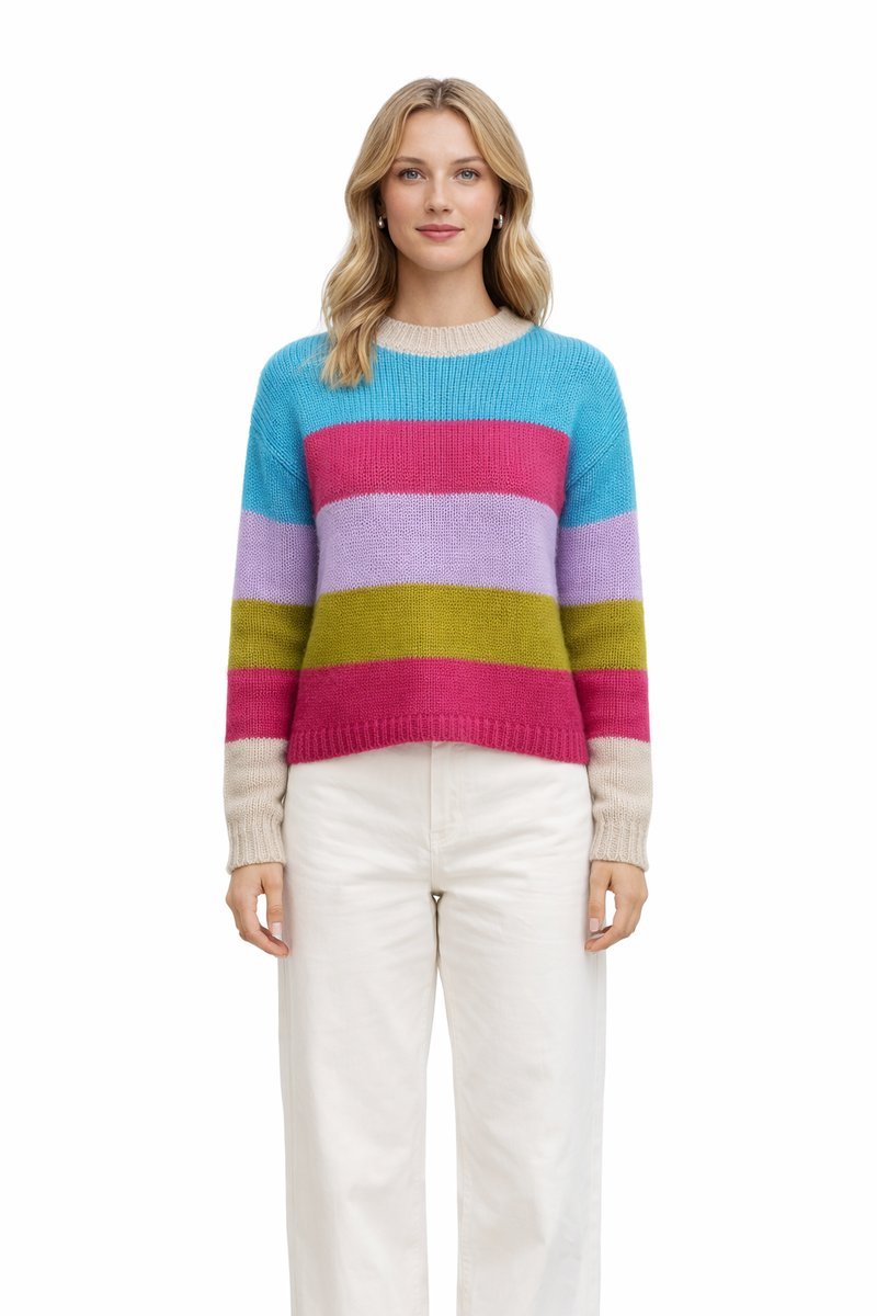 WEEKEND MAX MARA KASZMIROWY SWETER W PASKI Z GOLFEM M I3A