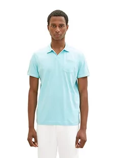 TOM TAILOR Męska koszulka polo, 10368, 31046 niebieska (niebieski tybetański), M, 31046 – niebieski kamień tybetański, M - Koszulki męskie - miniaturka - grafika 1