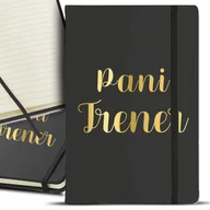 Notesy i bloczki - NOTES Czarny A5 GOLD Złocenie DLA TRENERKI Wzory - miniaturka - grafika 1