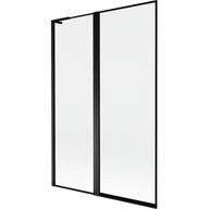 Parawany nawannowe - Mexen Mist L parawan nawannowy 2-skrzydłowy lewy 120 x 150 cm, czarna ramka, czarny - 8A9L-120-011-70-70-L - miniaturka - grafika 1