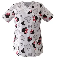 Odzież medyczna - Bluza medyczna damska fartuch kolorowy wzorek 1046 XXL - miniaturka - grafika 1