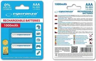 Baterie i akcesoria - Esperanza 1000mAh 2 szt AAA Białe EZA101W (EZA101W) - miniaturka - grafika 1