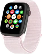 Akcesoria do smartwatchy - Nylonowy pasek do Apple Watch Series 8 z 41 mm w jasnoróżowym, regulowanym, elastycznym pasku sportowym z tkaniny, odpowiedni do iWatcha - miniaturka - grafika 1