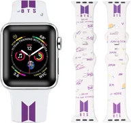 Akcesoria do smartwatchy - 2x PASEK DO ZEGARKA APPLE WATCH 42/44/45 MM MIĘKKI SILIKON BIAŁY - miniaturka - grafika 1