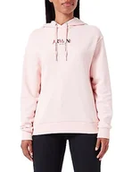 Bluzy damskie - Armani Exchange Damska bluza z kapturem z logo Capsule French Terry, Rosa, L - miniaturka - grafika 1